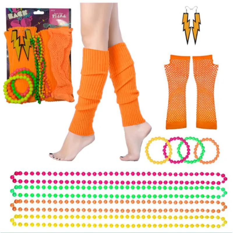 Neon 80's Accessory Set - Assorted Colours