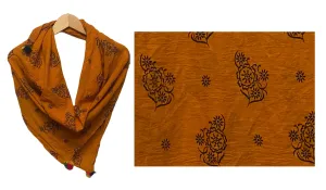 Orange/Black -  Ethnic Square Scarf