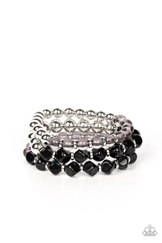 Paparazzi Bracelet ~ Summer Sabbatical - Black