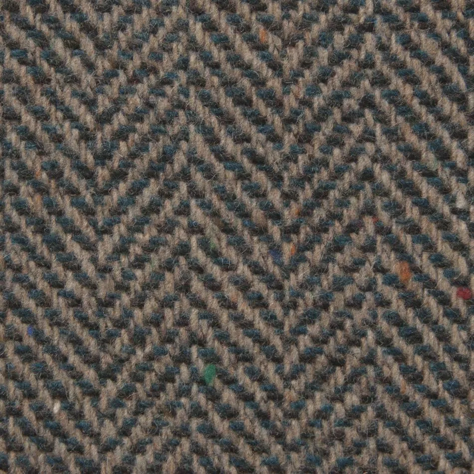 Peacock Blue Herringbone Tweed 211