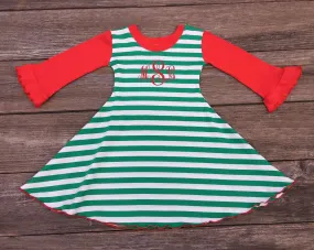 Personalized Christmas Holiday Girl Dress