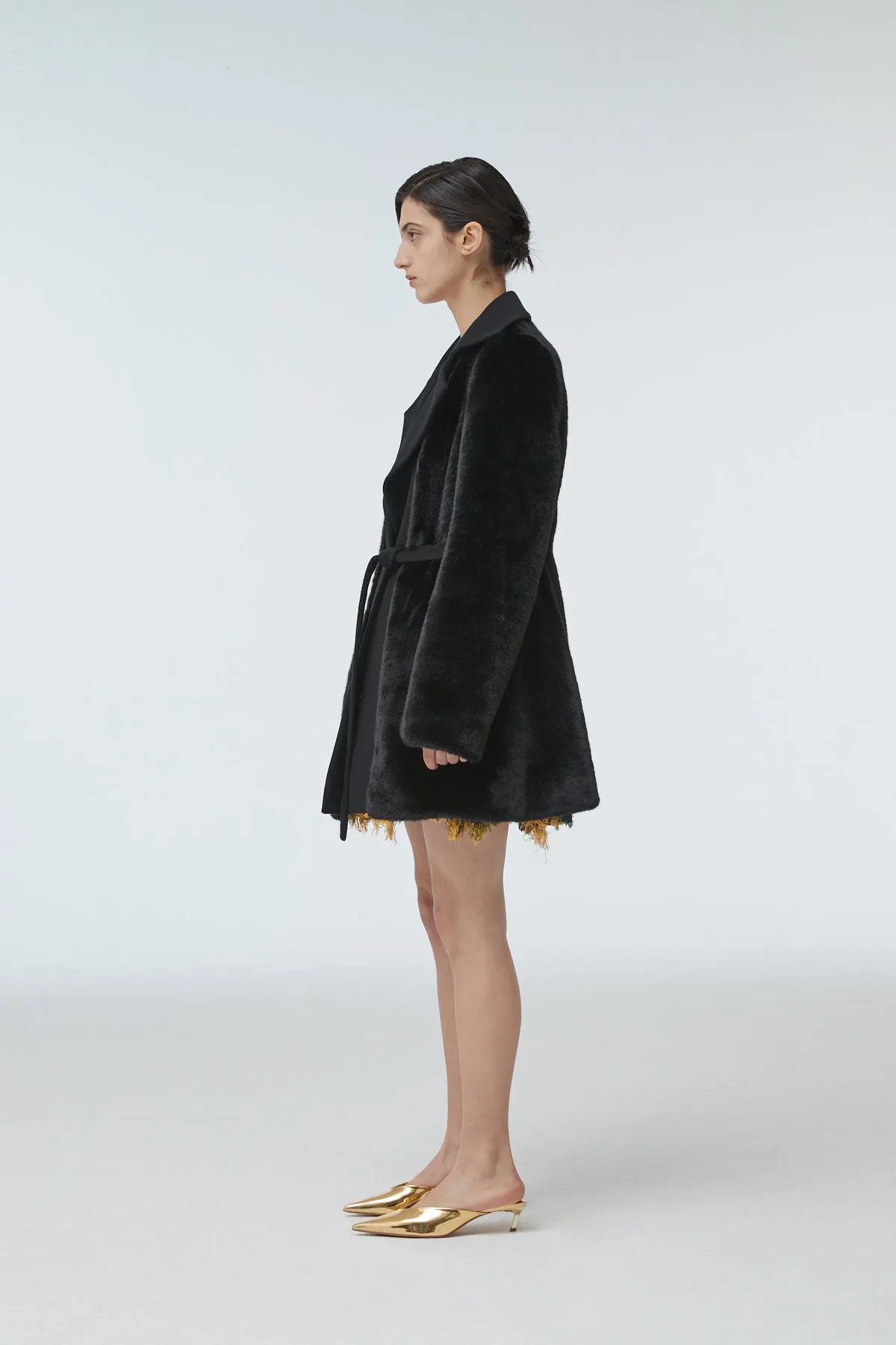 PIERRE FAUX MINK COAT