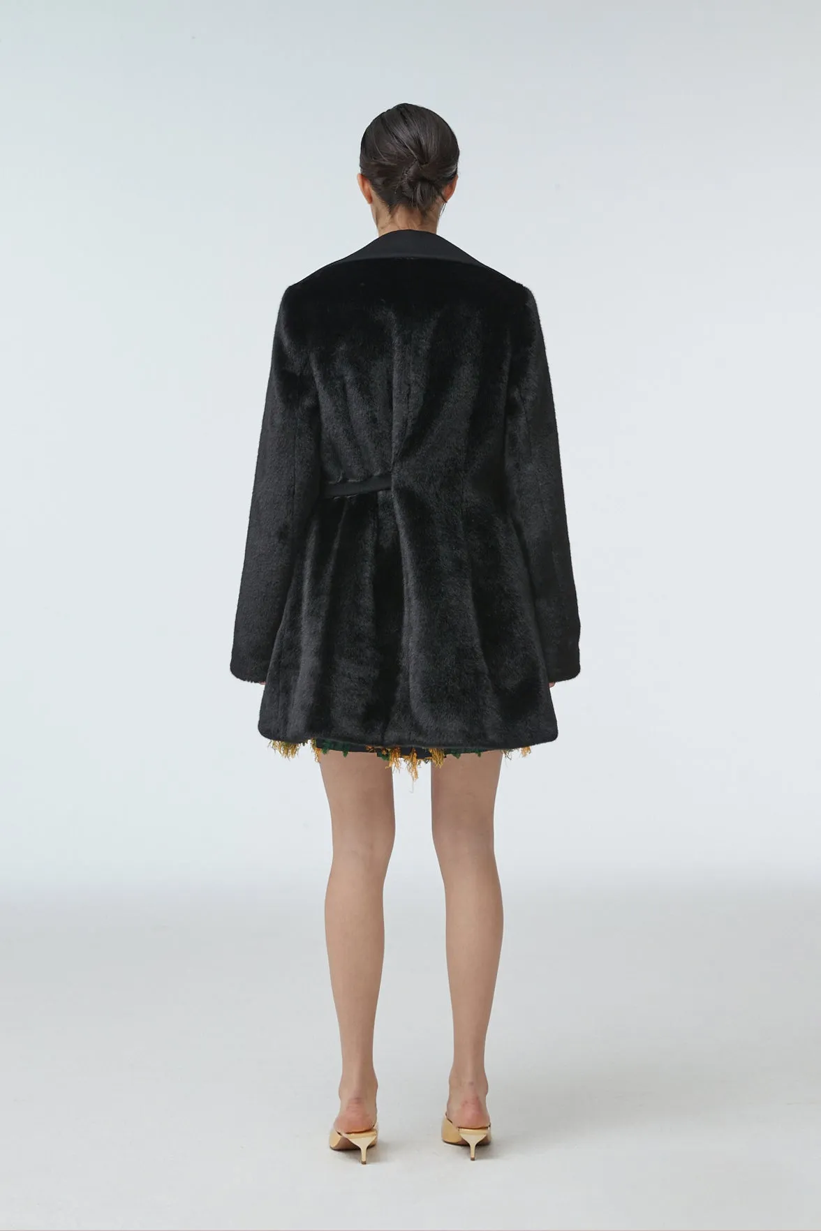 PIERRE FAUX MINK COAT