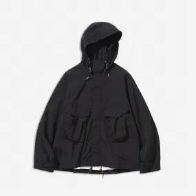 POCKET HOODED PARKA - BLACK