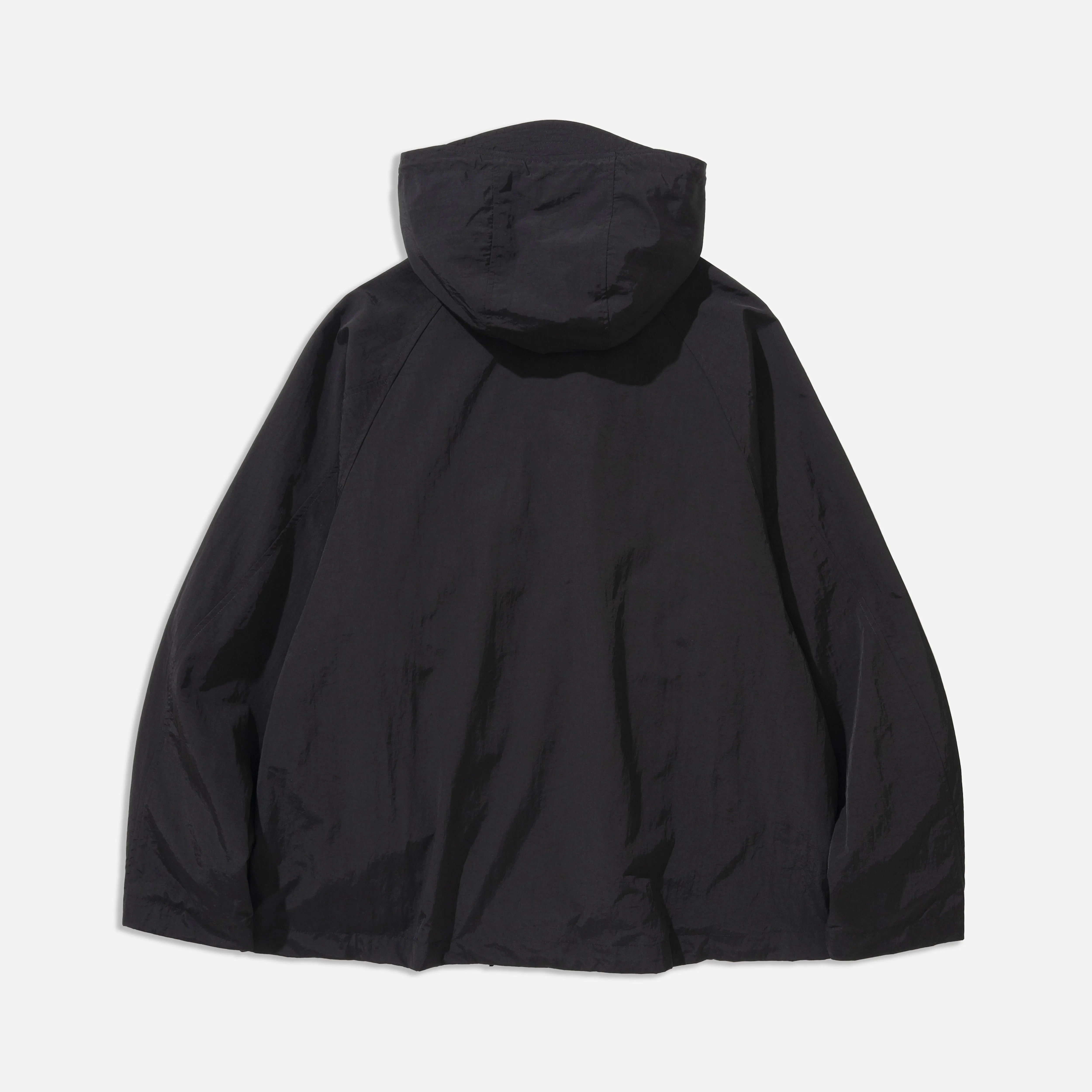 POCKET HOODED PARKA - BLACK