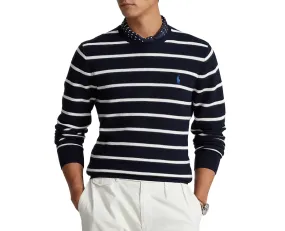 POLO Ralph Lauren MEN Striped Mesh-Knit Cotton Sweater