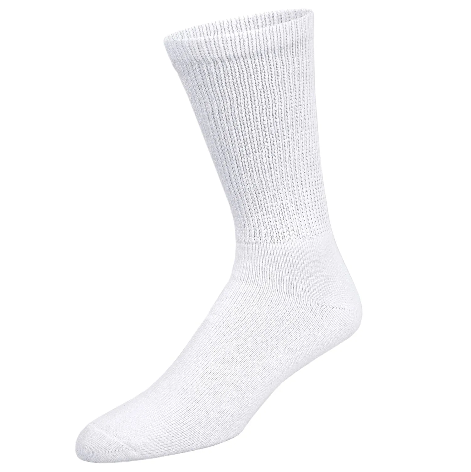 Premium Women’s Soft Breathable Cotton Crew Socks, Non-Binding & Comfort Diabetic Socks, Fits Shoe Size 6-11, 6 Pairs