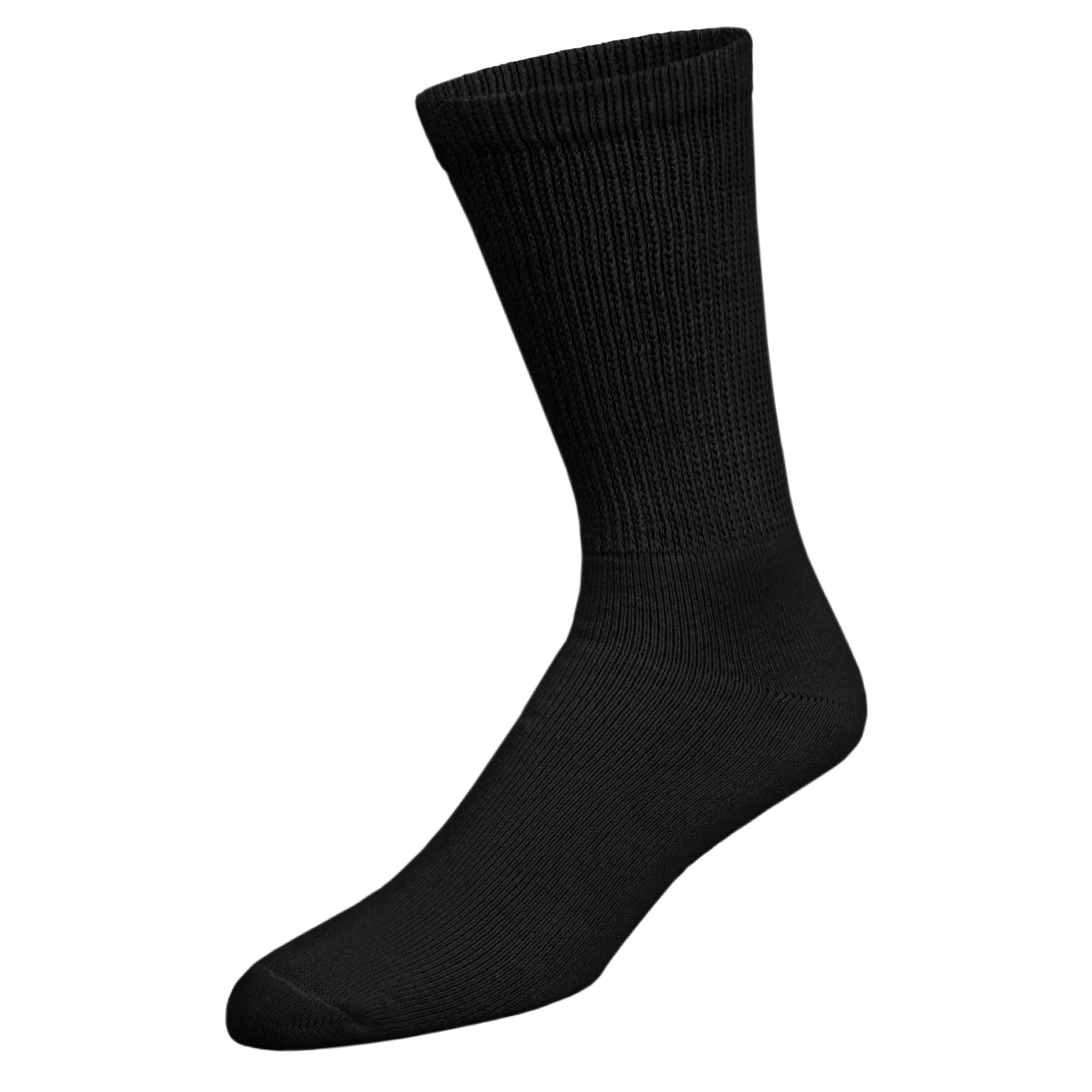 Premium Women’s Soft Breathable Cotton Crew Socks, Non-Binding & Comfort Diabetic Socks, Fits Shoe Size 6-11, 6 Pairs