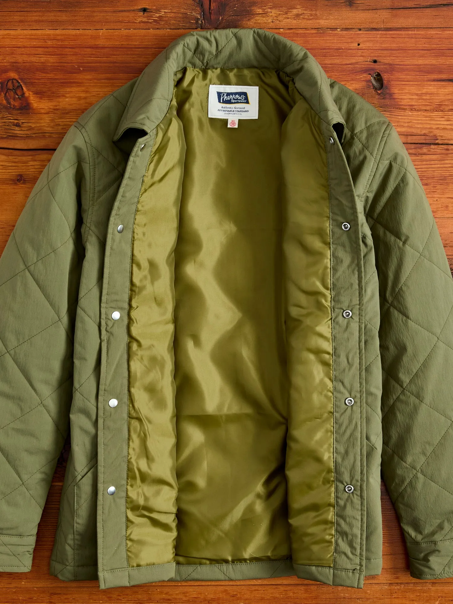 Quilted Overshirt Jacket in Sage