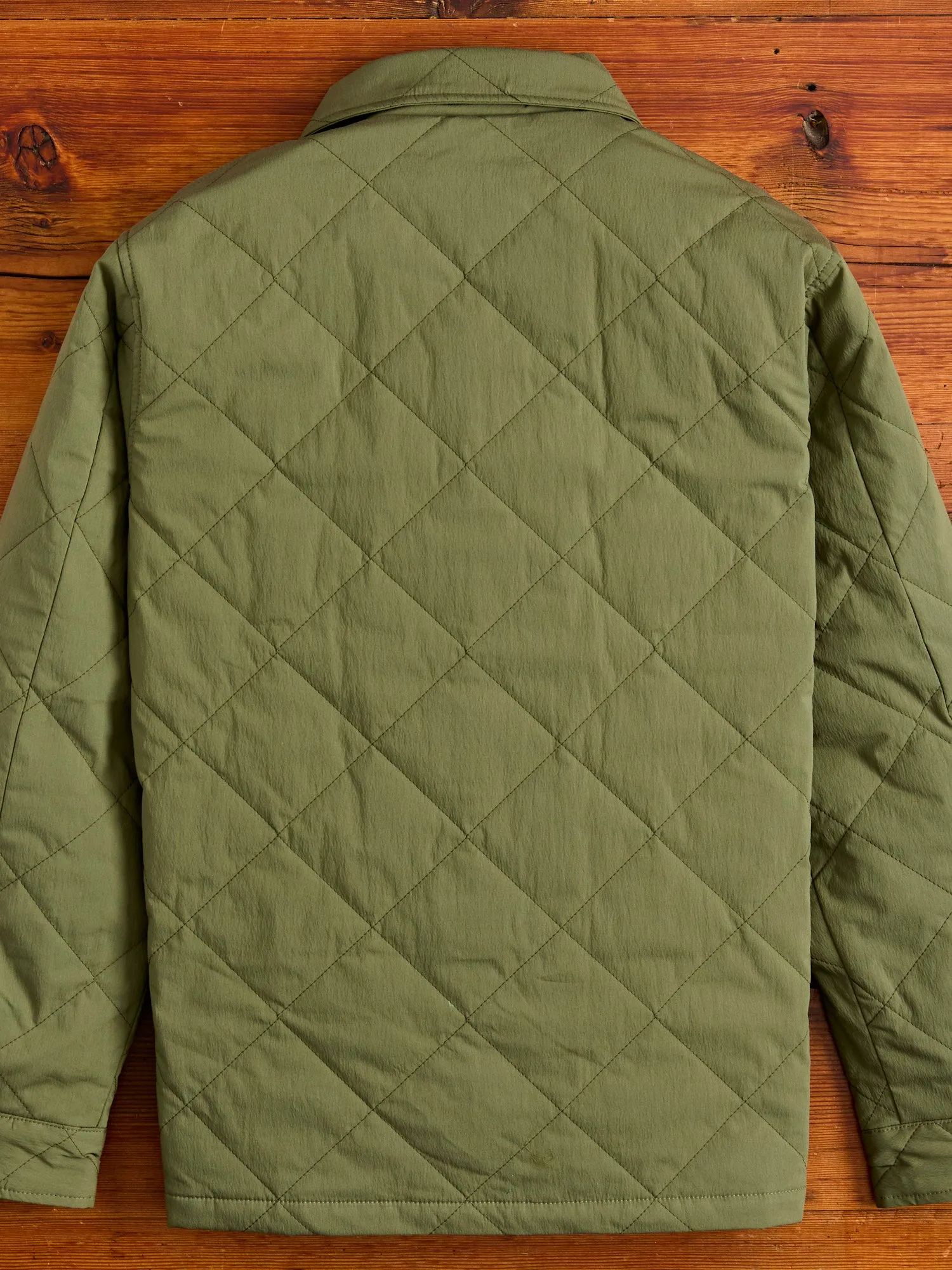 Quilted Overshirt Jacket in Sage