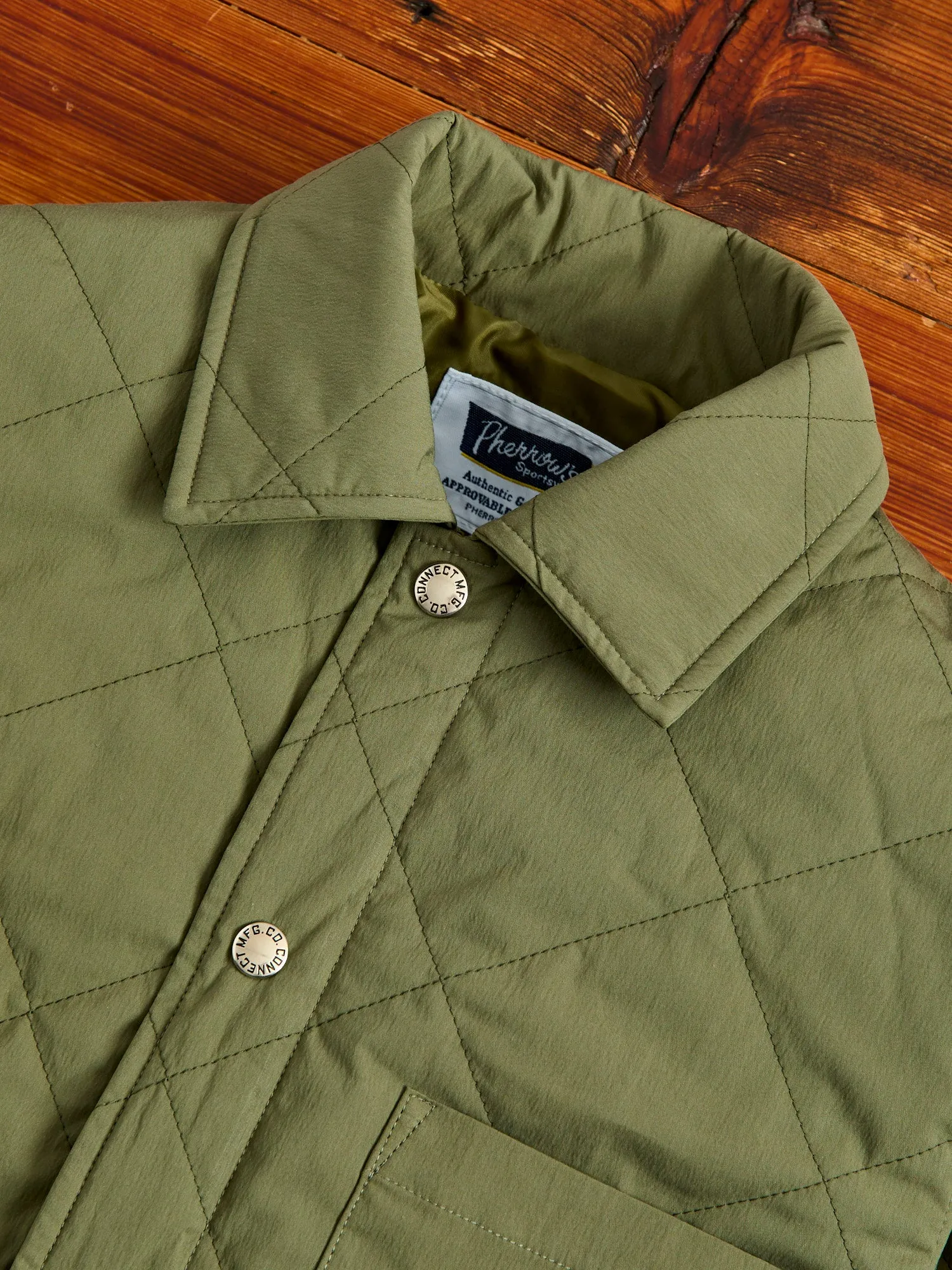 Quilted Overshirt Jacket in Sage