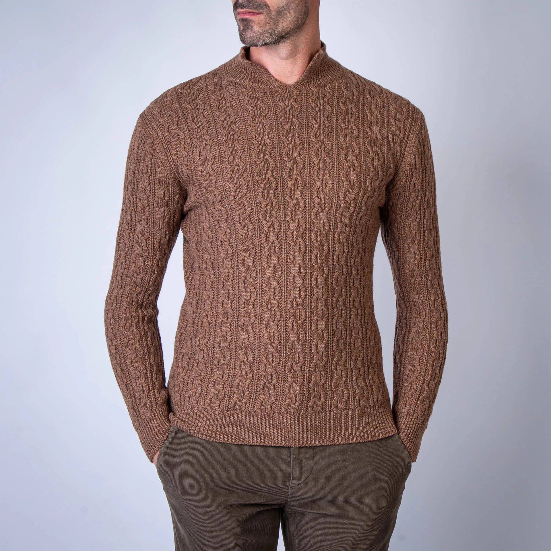 RAKKI SWEATER THE KING OF ROCK TABACCO BROWN