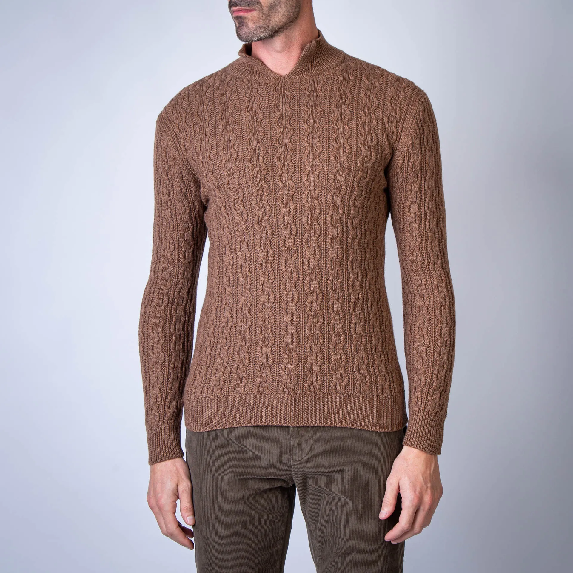 RAKKI SWEATER THE KING OF ROCK TABACCO BROWN