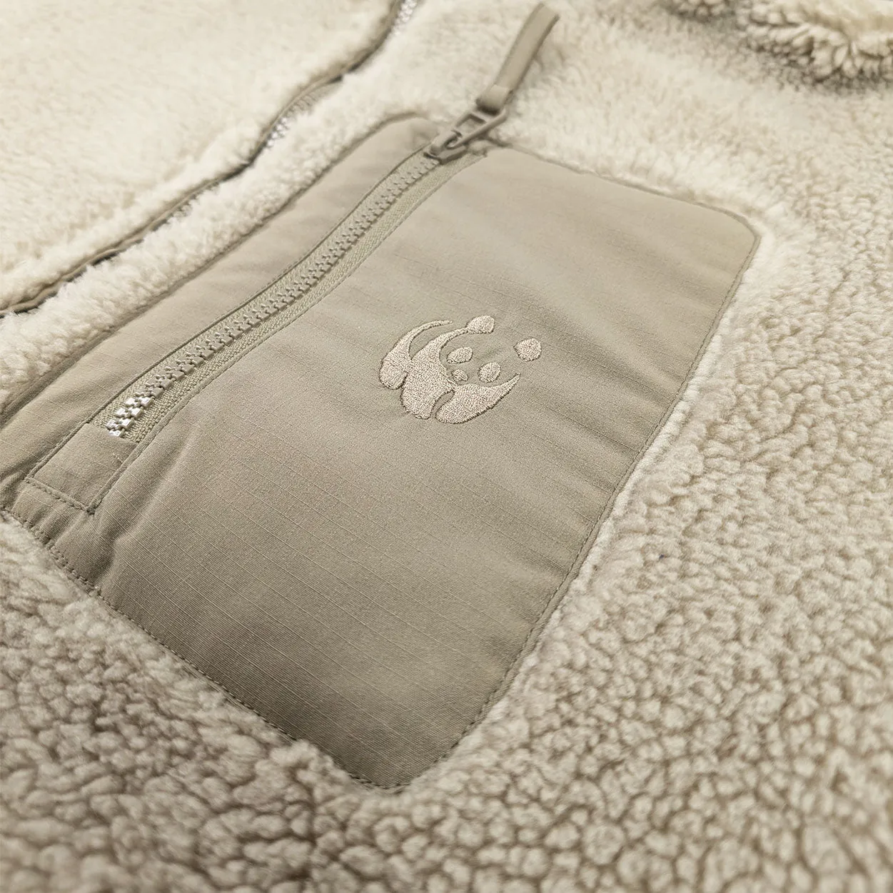 Recycled Unisex Sherpa Jacket - Sand