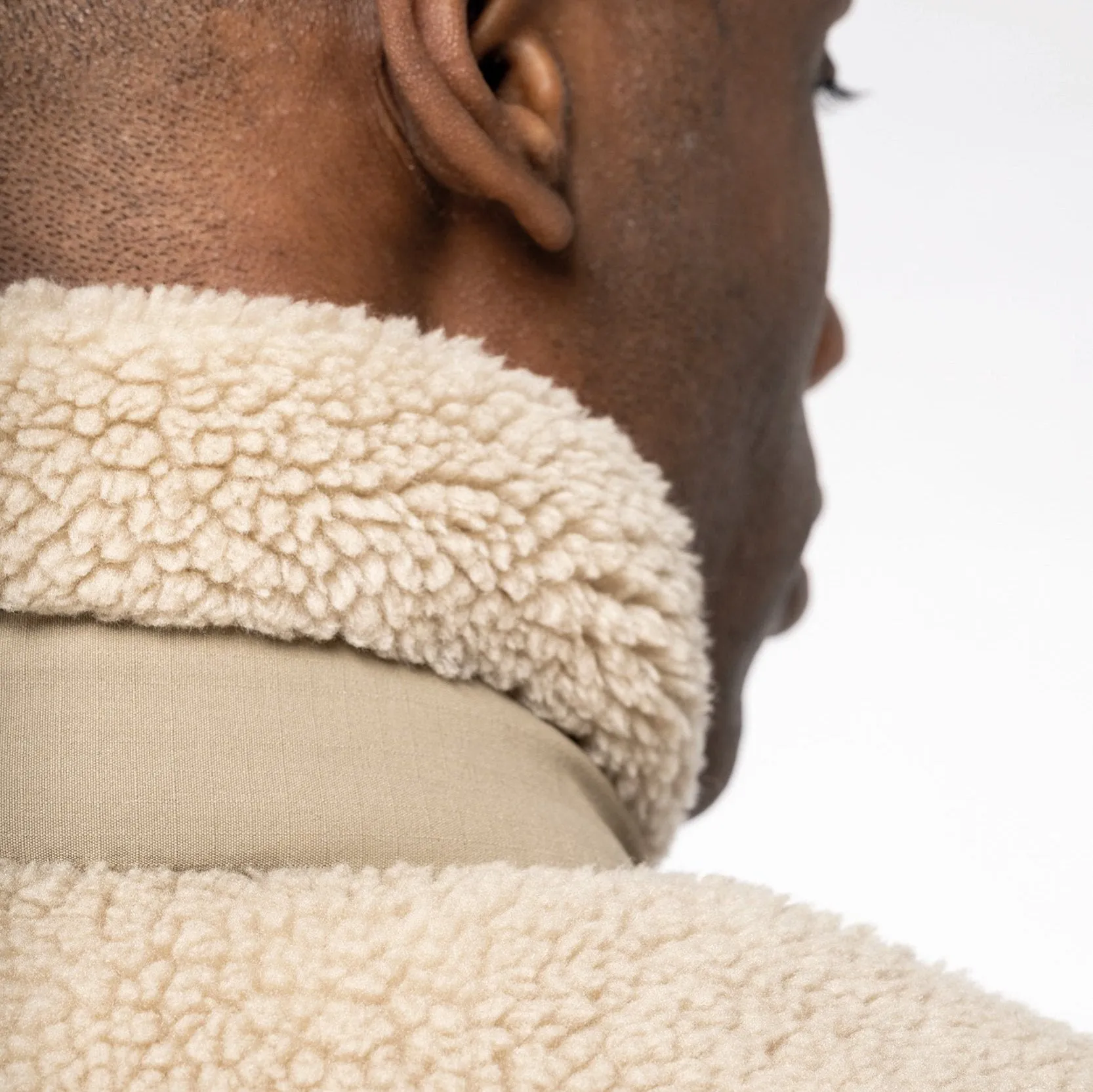 Recycled Unisex Sherpa Jacket - Sand