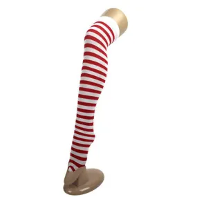 Red & White Stripe Over the Knee Stockings (Where is Wally, Christmas)