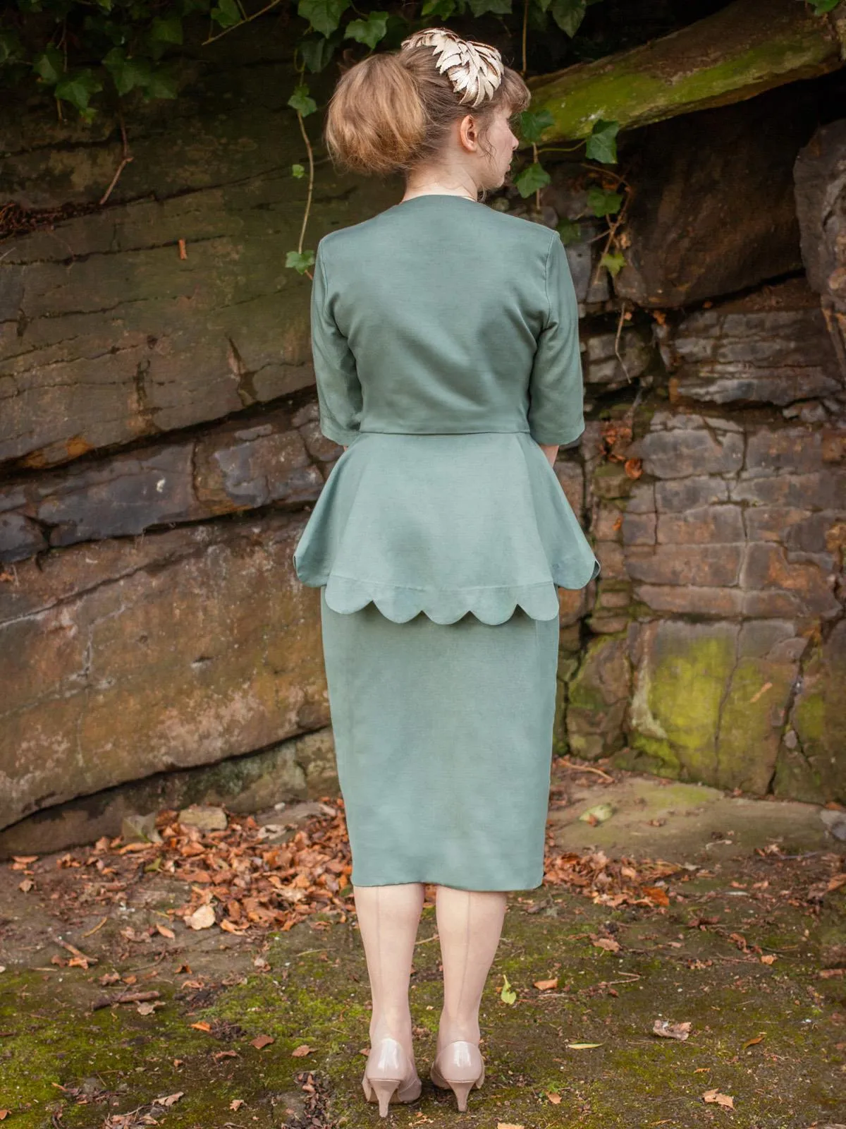 Replica CC41 Verity Peplum Suit - Sage Green