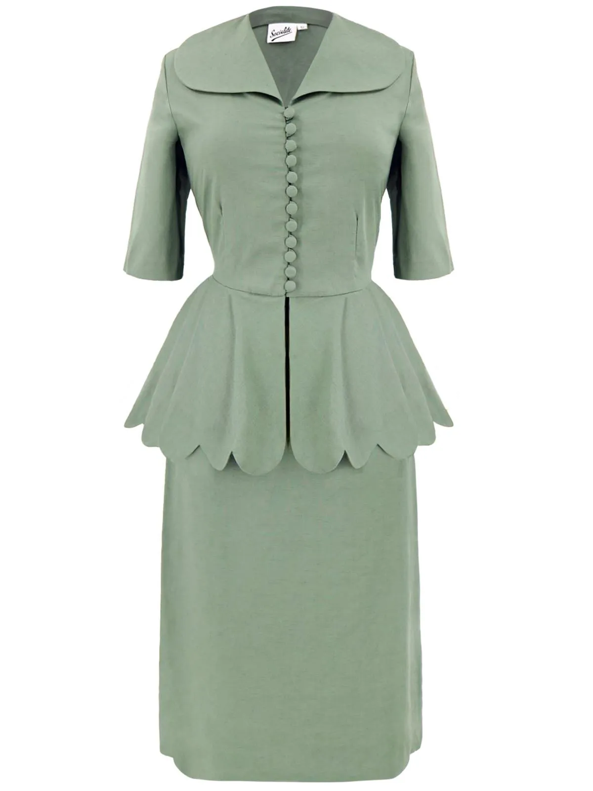 Replica CC41 Verity Peplum Suit - Sage Green