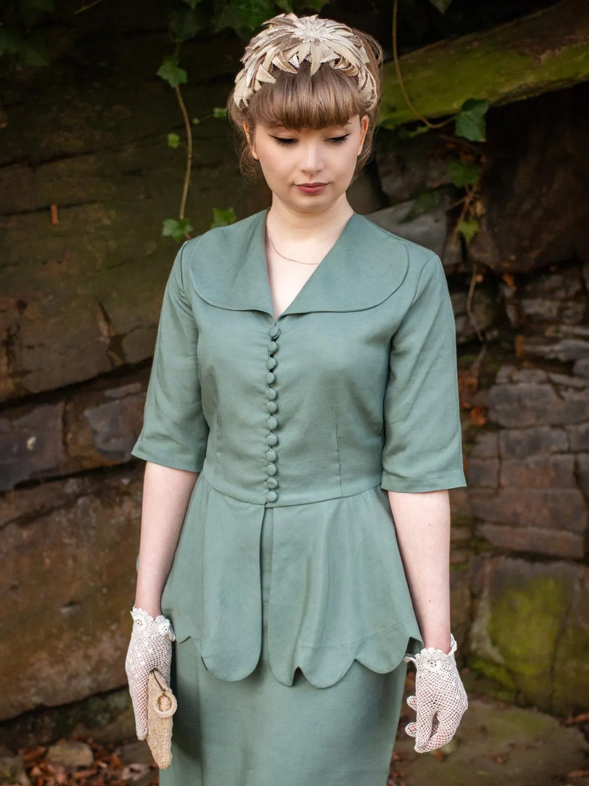 Replica CC41 Verity Peplum Suit - Sage Green