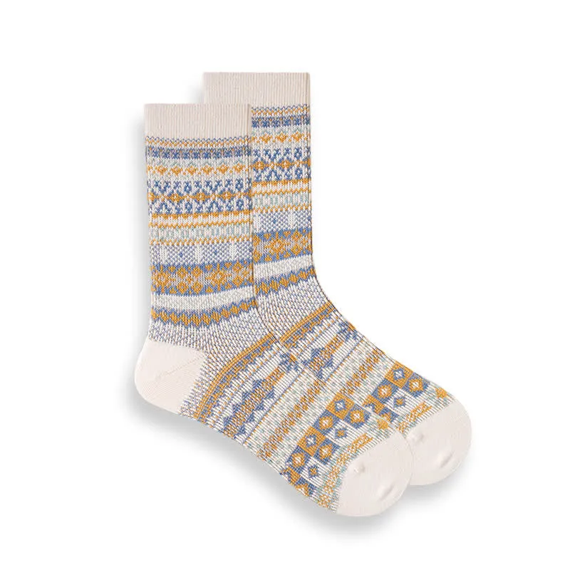 Retro National Style Ethnic Striped Socks