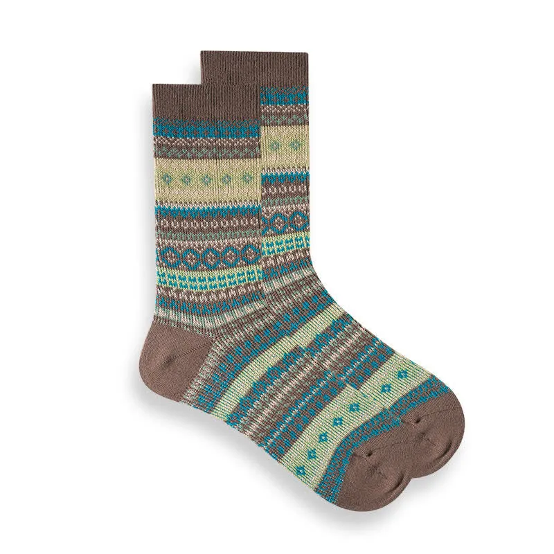 Retro National Style Ethnic Striped Socks