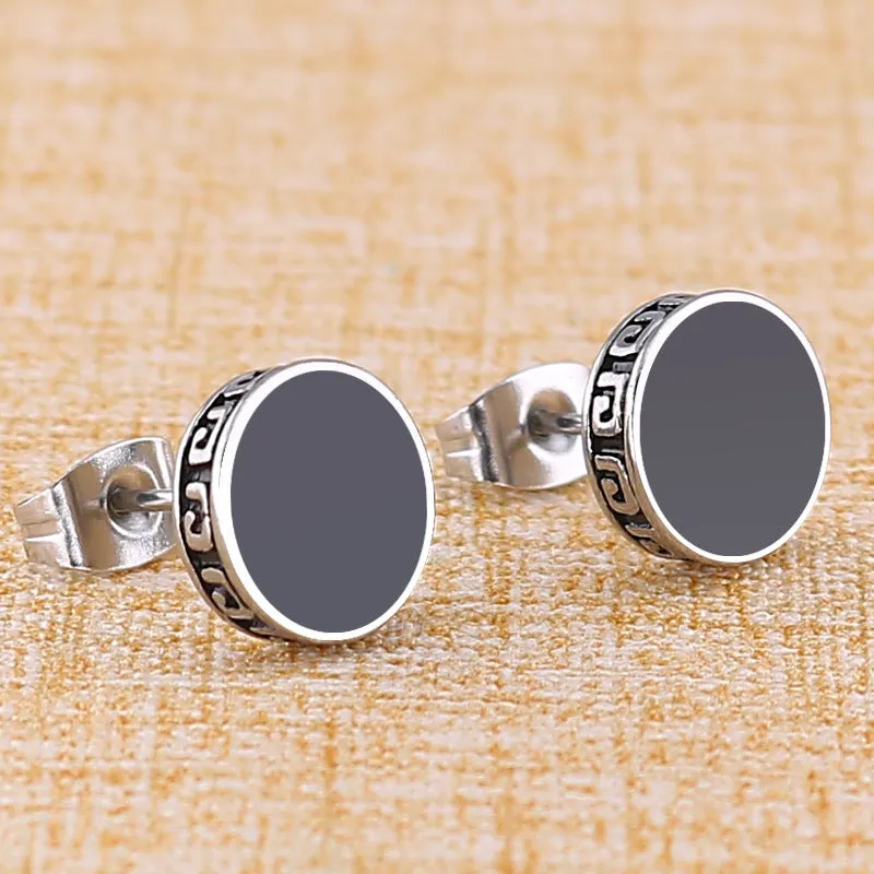 Retro Style Round Earrings