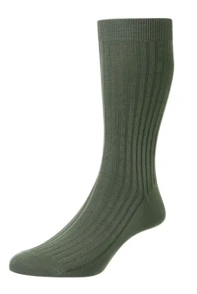 Sage Danvers Mercerised Cotton Socks