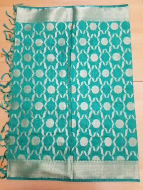 Scarf 2151559 Green Golden Banarsi Dupatta Chunni