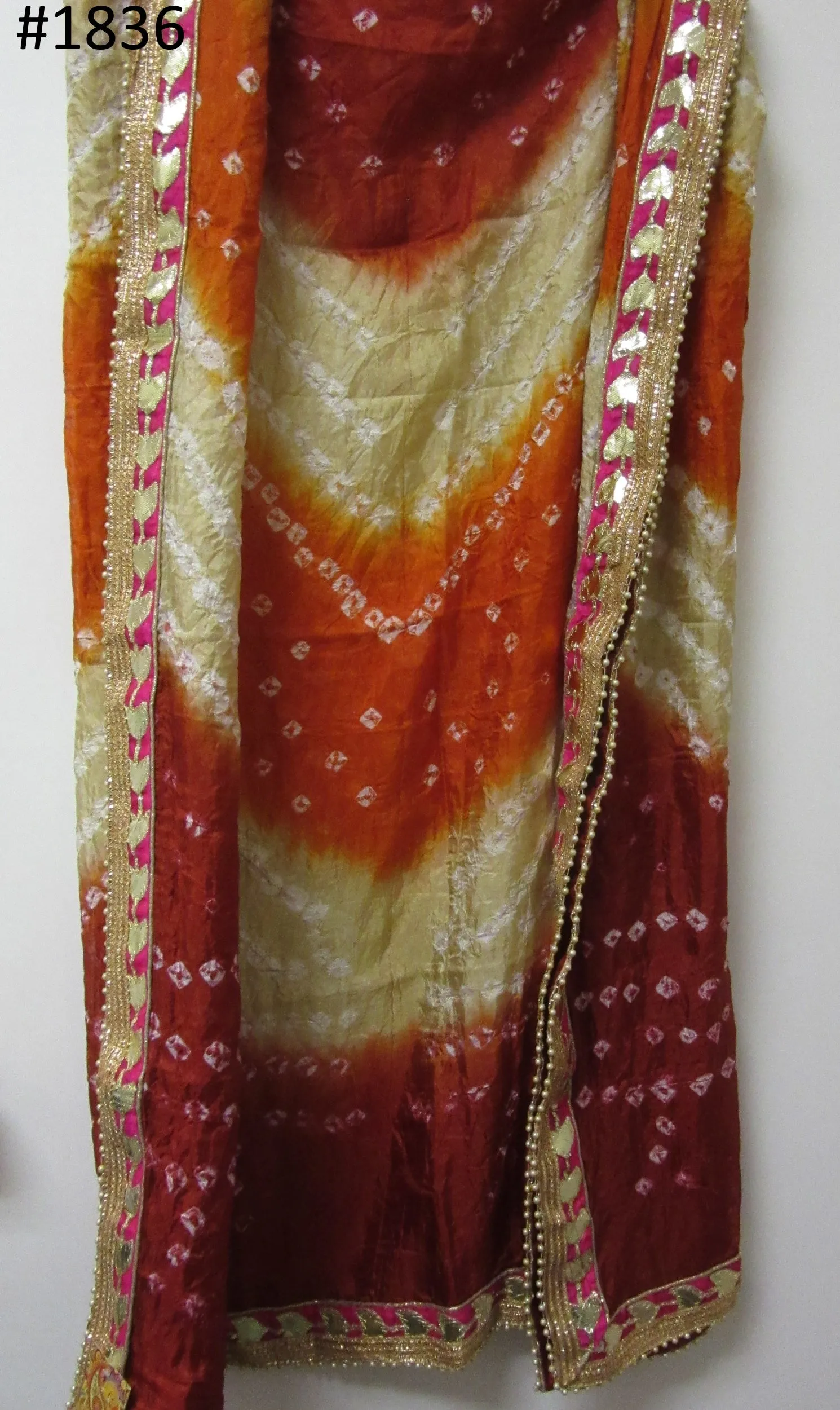 Scarf 2151844 Silk Finish Bandhage Dupatta Chunni Shawl