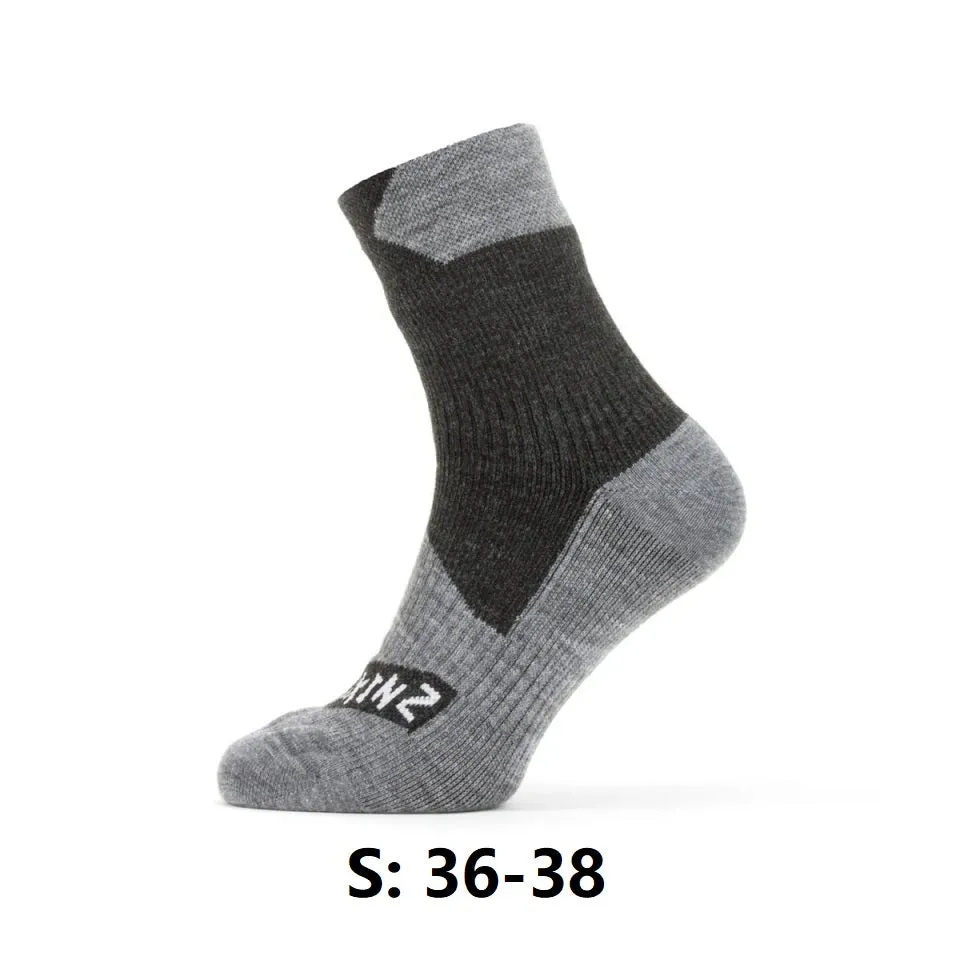 SealSkinz Waterproof All Weather Ankle Length Sock Black/Grey