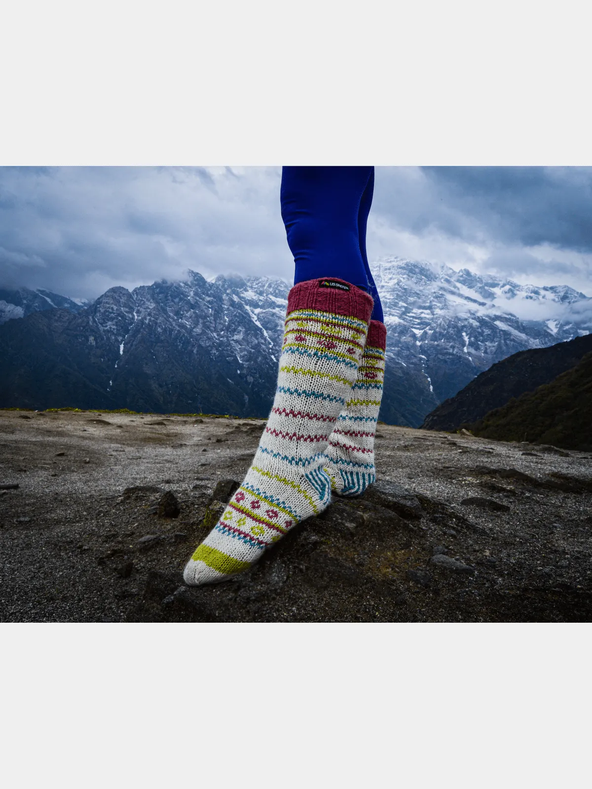 Sherpa Socks | brown/white