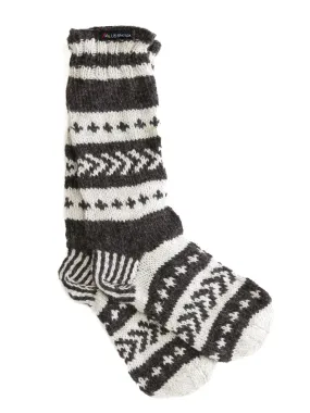 Sherpa Socks | brown/white