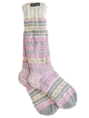 Sherpa Socks | pink/grey