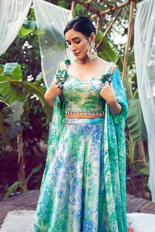 Sky Elegant Printed Lehenga Choli with Stylish Dupatta Collection