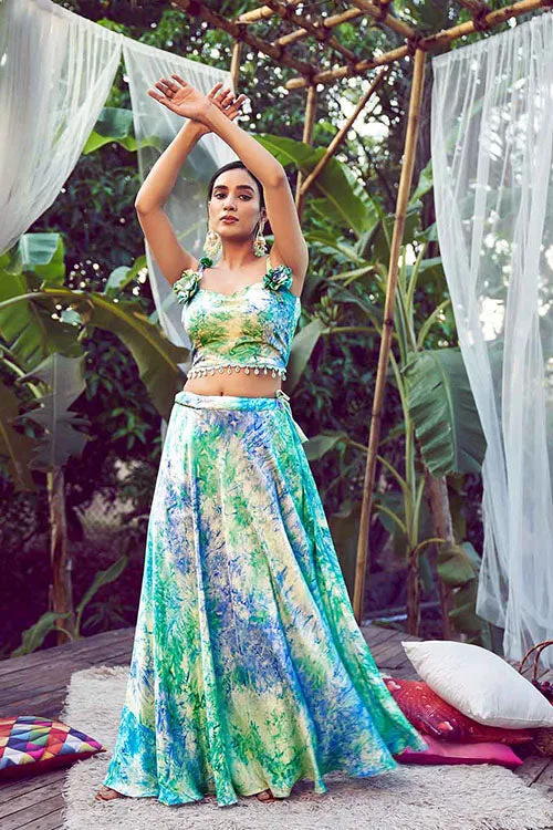 Sky Elegant Printed Lehenga Choli with Stylish Dupatta Collection