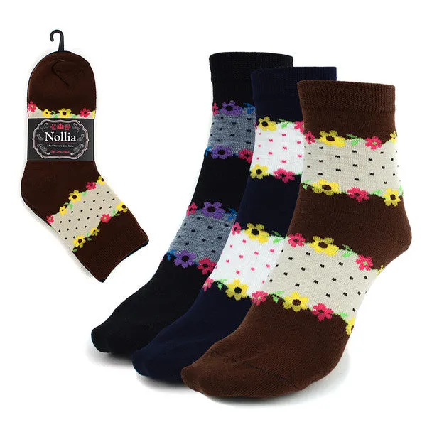 *Socks - 3 Pairs Assorted Pack Women's Crew Socks