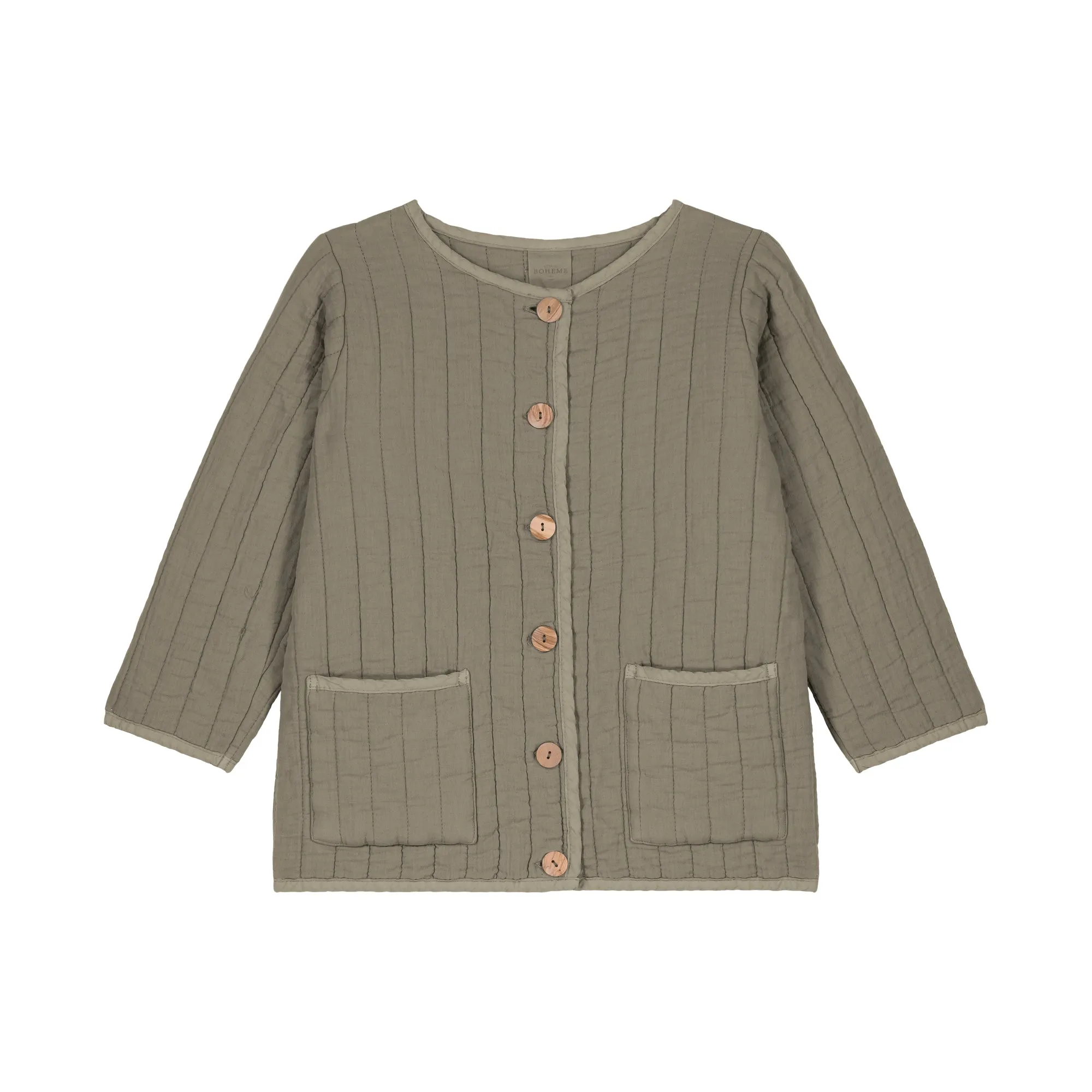 [STUDIO BOHEME] QUILTED JACKET MAHÉ (SAGE) - SS24