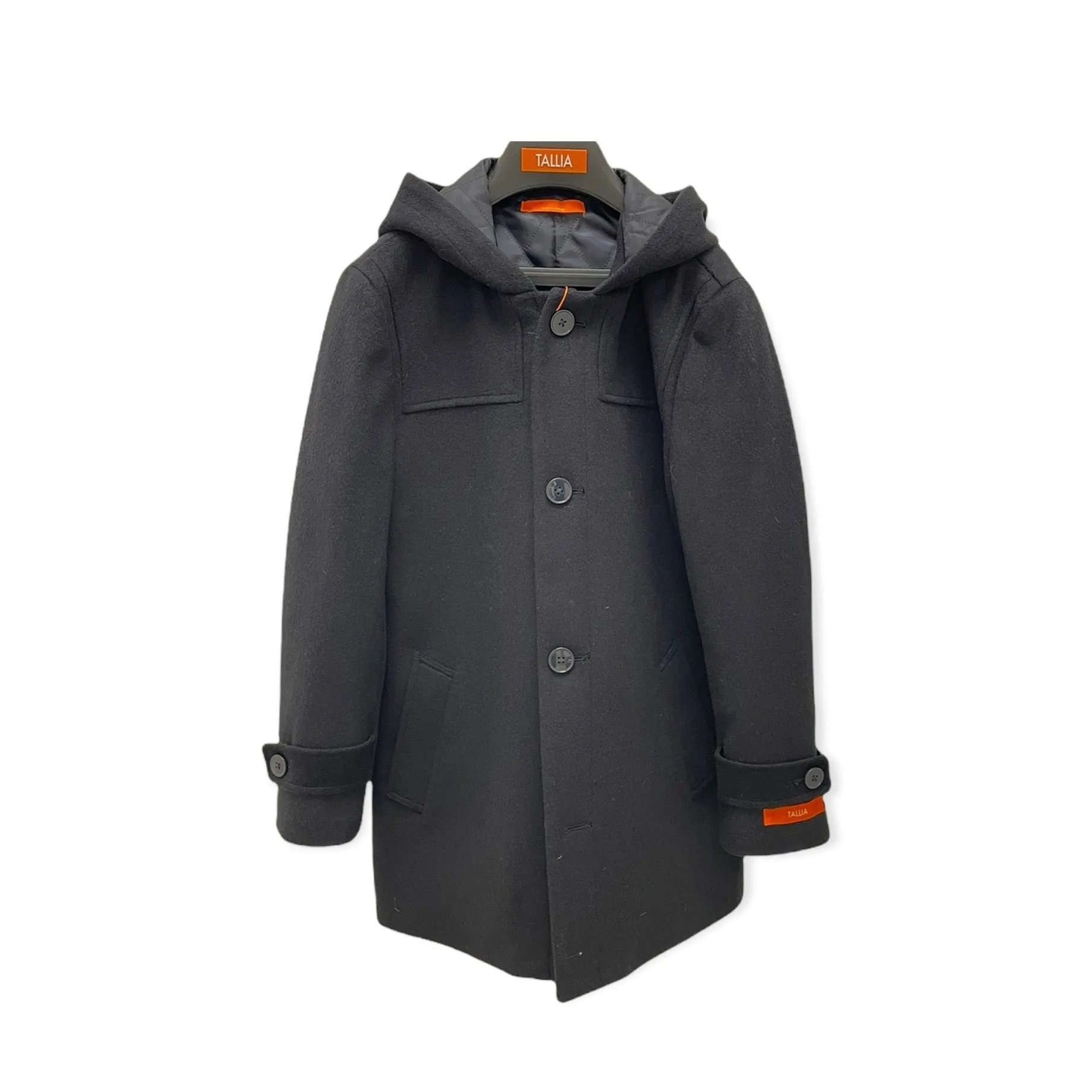 Tallia Boys Navy Wool Winter Coat with Hood TR0006