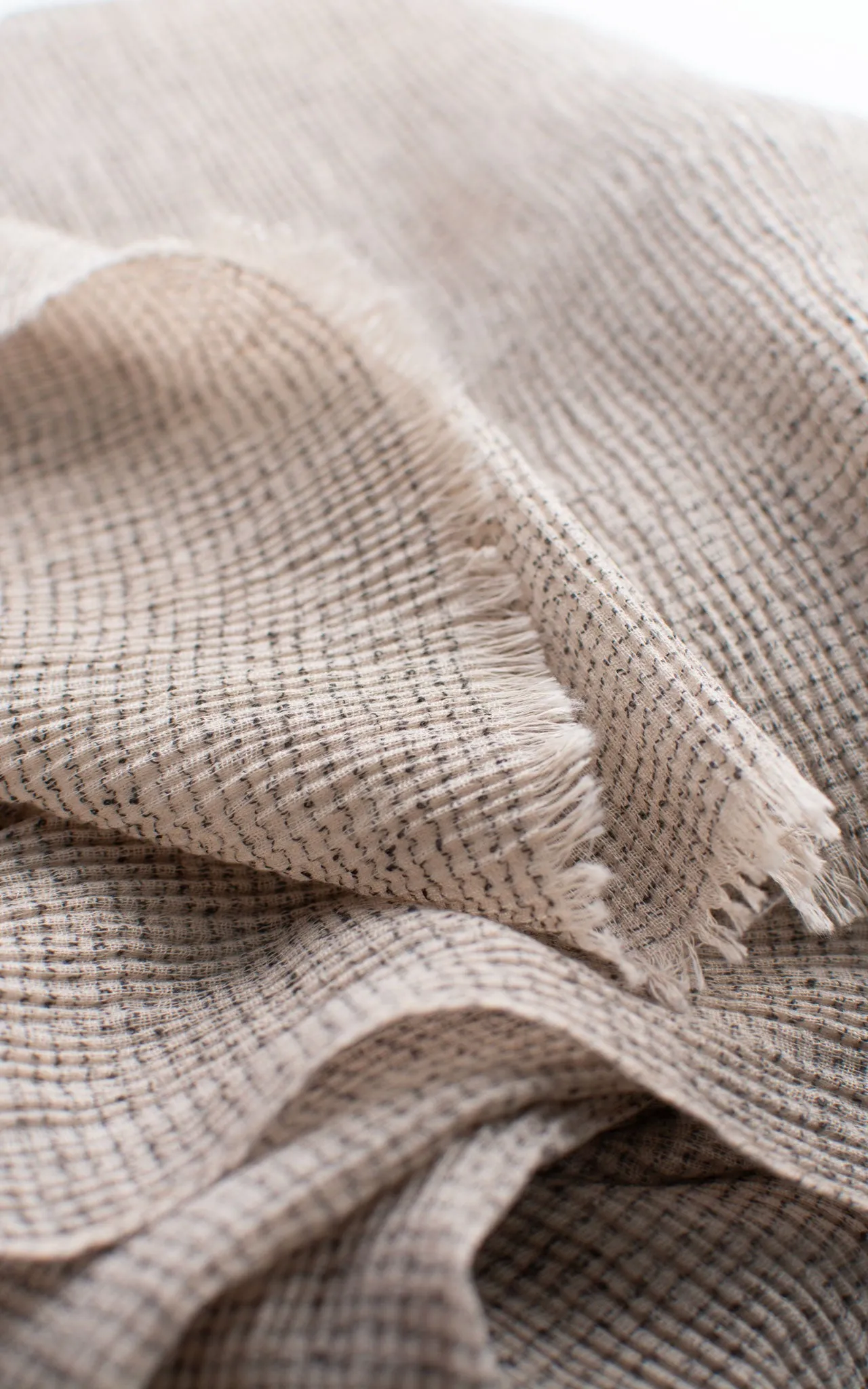 Textured Plain Scarf | Taupe