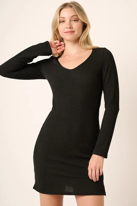 Textured Rib Knit Dress