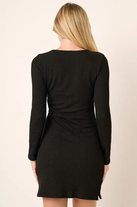 Textured Rib Knit Dress