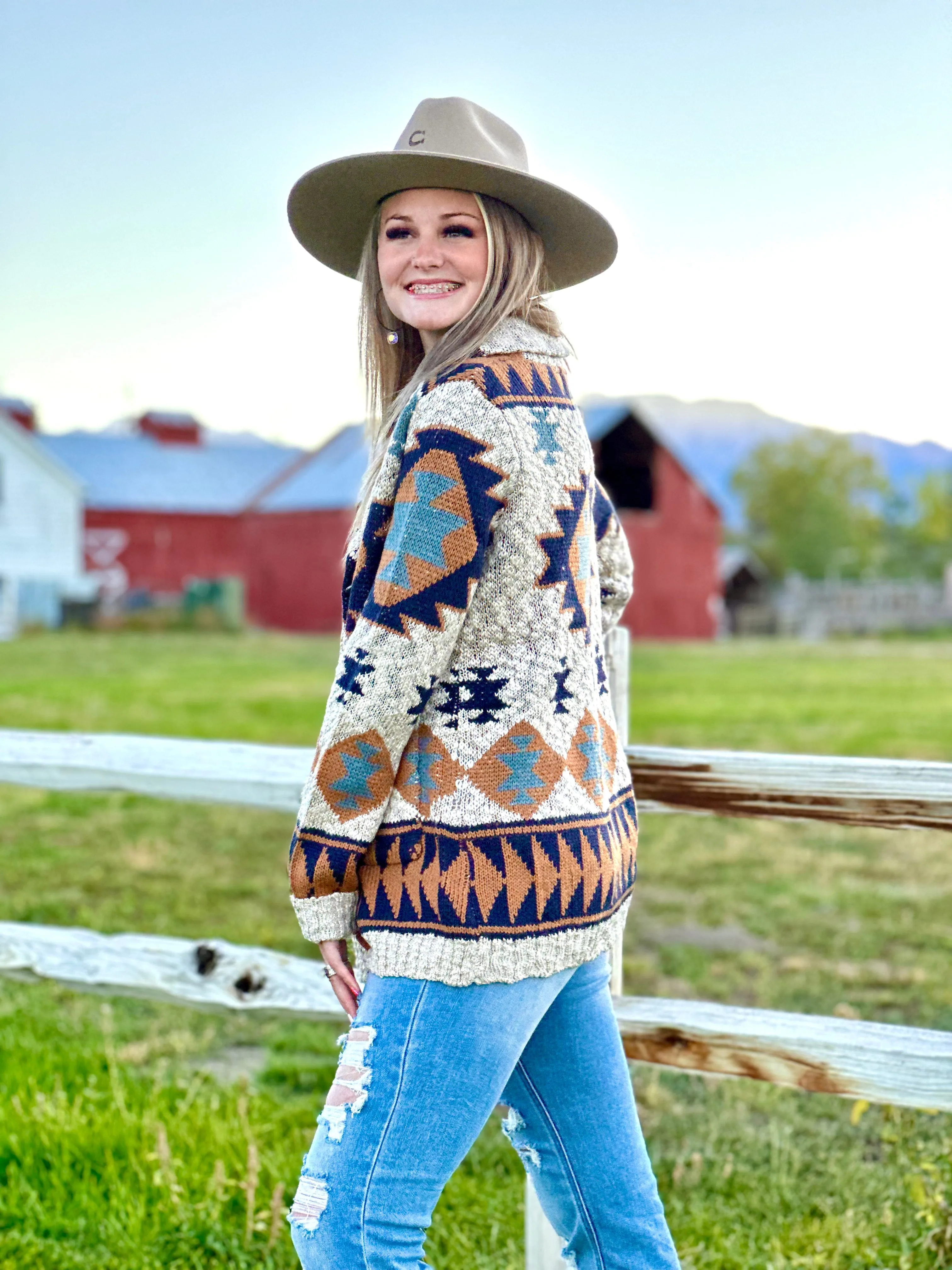 The Cimmaron Trail Tribal Cardigan