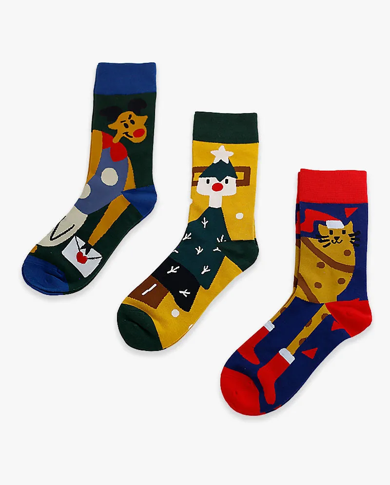 The Hat Depot - Christmas Celebration Sock 3 pcs