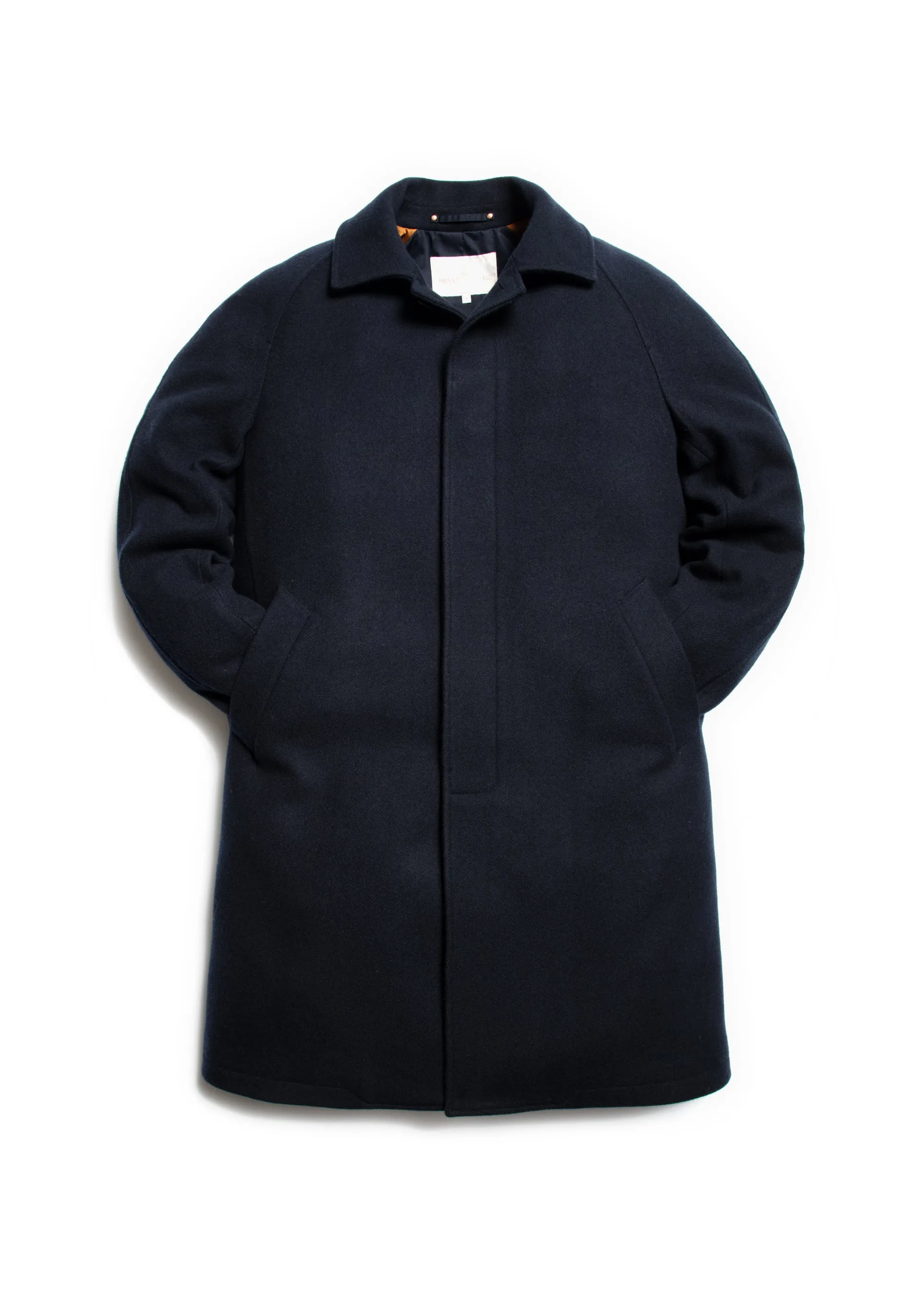 The Woollen Crew Coat - Navy