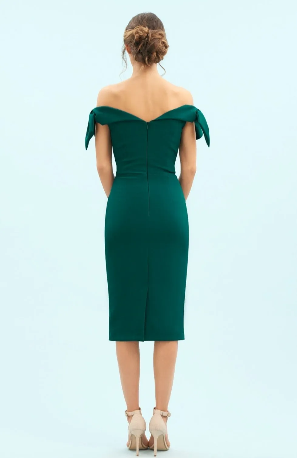 Tilly Pencil Dress (Forrest Green)