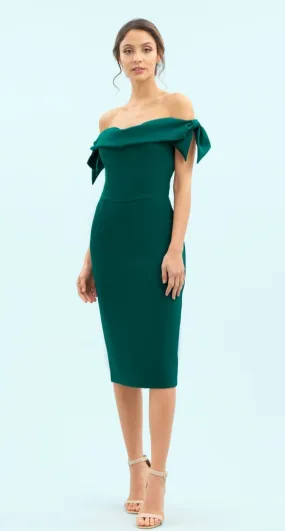 Tilly Pencil Dress (Forrest Green)