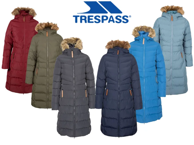 Trespass Audrey Womens Ladies Long Parka Coat