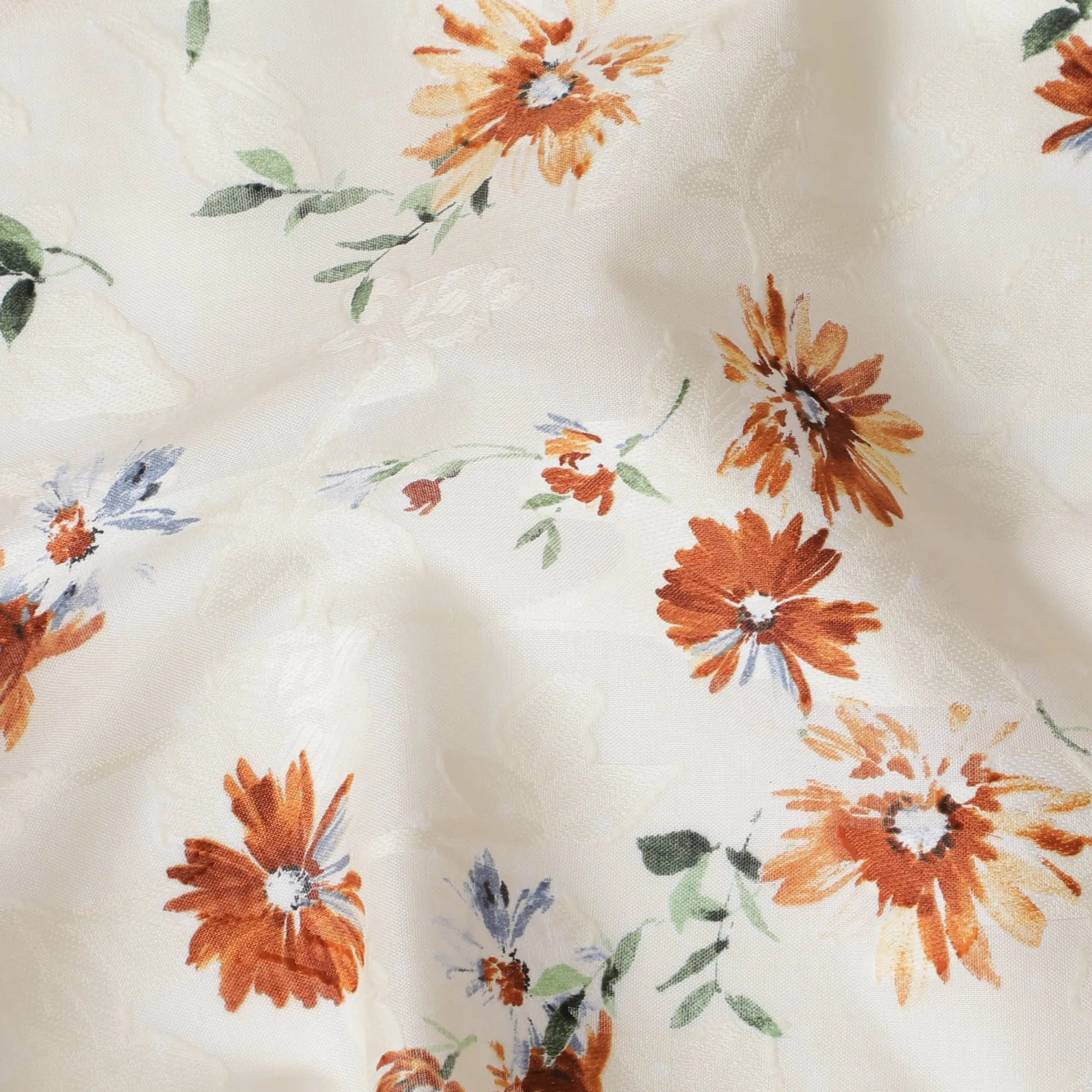 Uragiri Cream Wildflower Cotton Voile Fabric - Authentic Japanese, 110cm Width-D17737