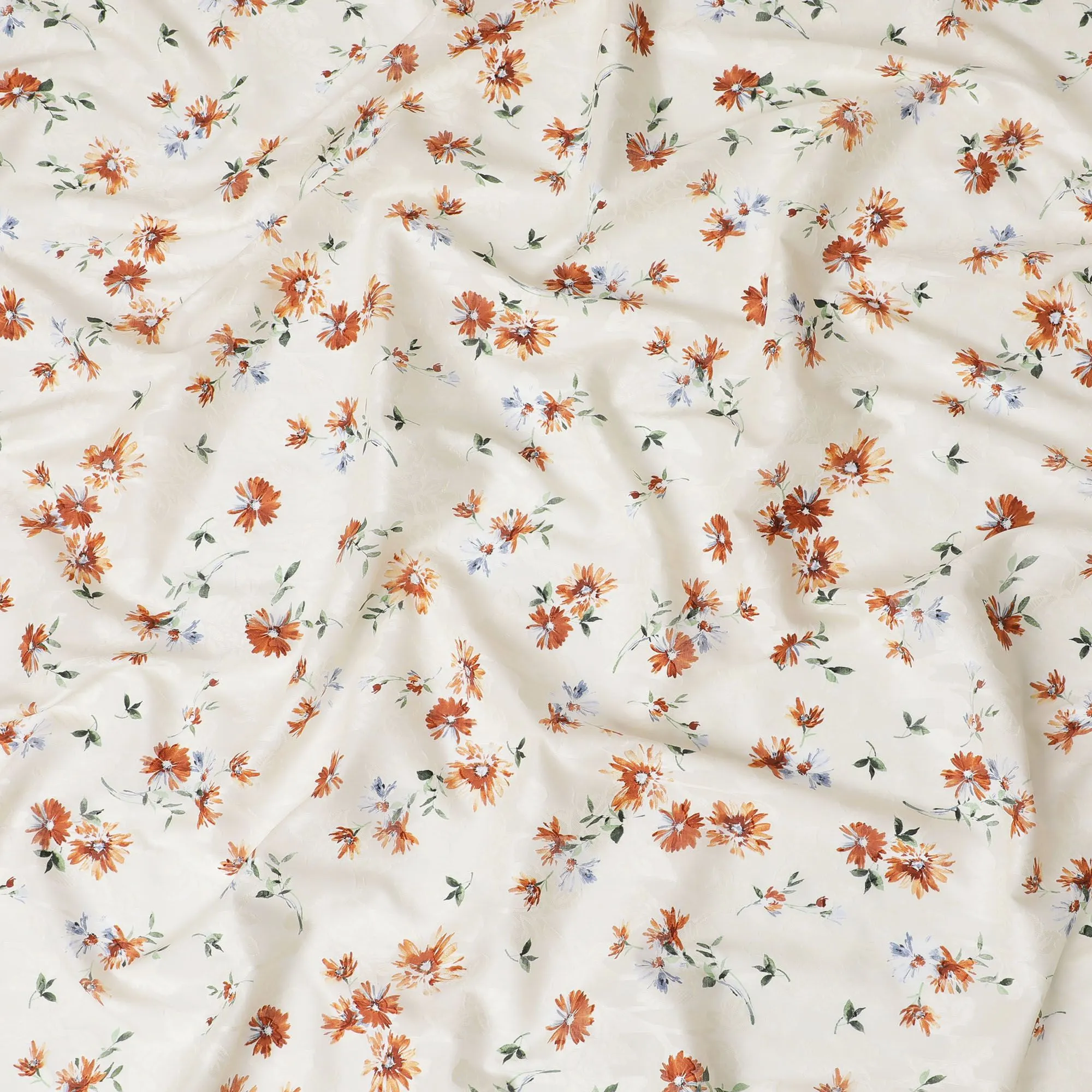 Uragiri Cream Wildflower Cotton Voile Fabric - Authentic Japanese, 110cm Width-D17737