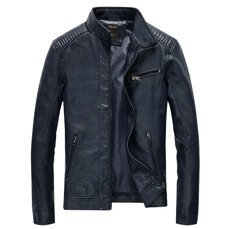 Venturous Men's Leather Slim Jacket